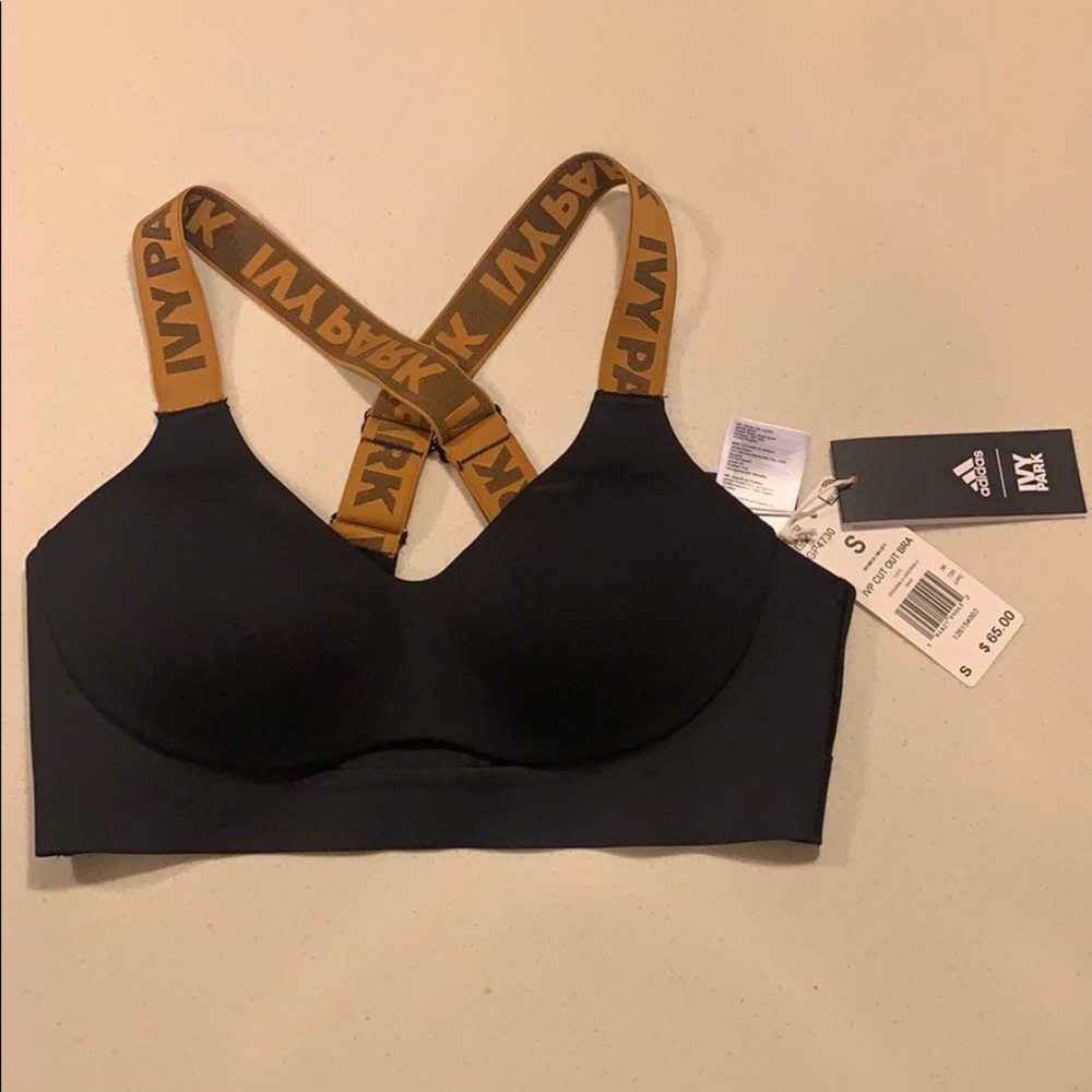 IVY PARK Black and Gold Small Bra